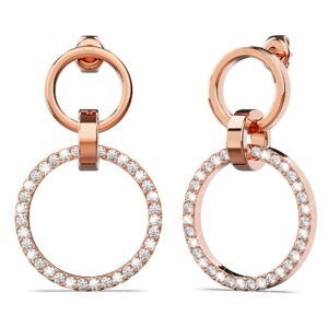 Orbit of Elegance Earrings Embellished with SWAROVSKI® Crystal in Rose Gold