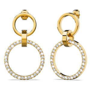 Orbit of Elegance Earrings Embellished with SWAROVSKI® Crystal in Gold