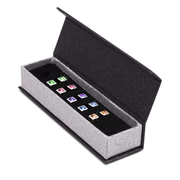 Boxed 5 Pairs Multi-Colour Stud Set Embellished with SWAROVSKI® Crystals