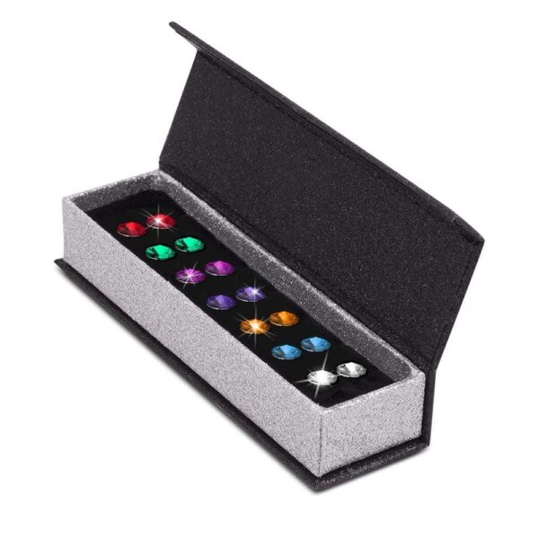 Boxed 7 Pairs Mult Color Apex Studs Set Embellished with SWAROVSKI® Crystals