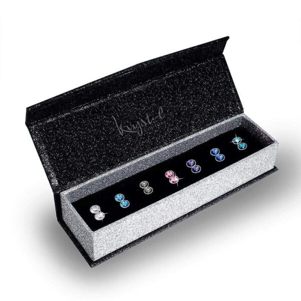 Boxed 7 Pairs Stud Earrings Set Embellished with SWAROVSKI® Crystals