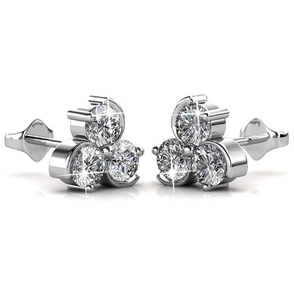 Boxed 3 Pairs Stud Earrings Set Embellished with SWAROVSKI® Crystals - Image 5