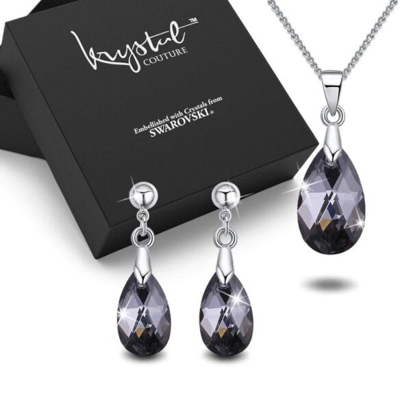 Cerelia Necklace and Earrings Set Embellished with SWAROVSKI® Crystals