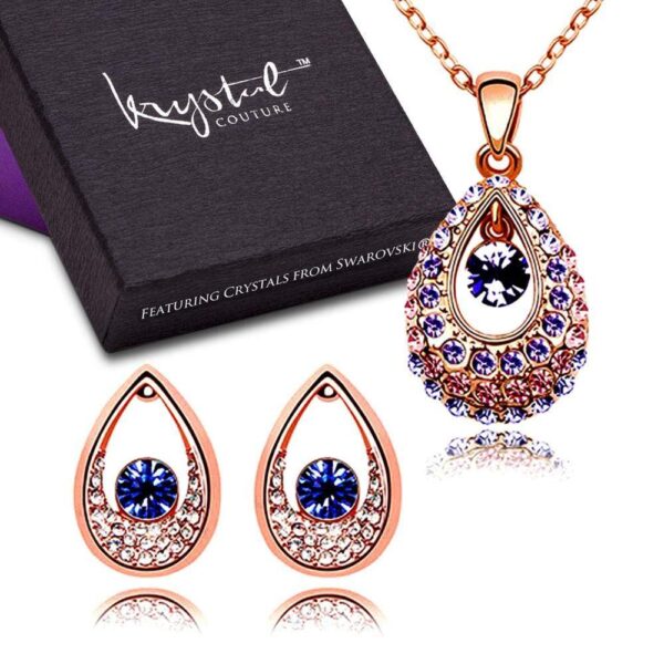 Boxed Aladdin Necklace and Earrings Set Embellished with SWAROVSKI® Crystals