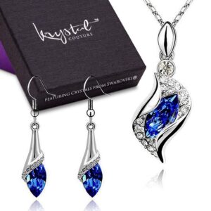 Boxed Masquarade Necklace and Earrings Set Embellished with SWAROVSKI® Crystals