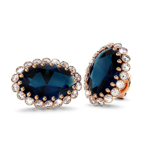 Boxed Georgina Necklace and Earrings Set Sapphire Embellished with SWAROVSKI® Crystals - Image 4