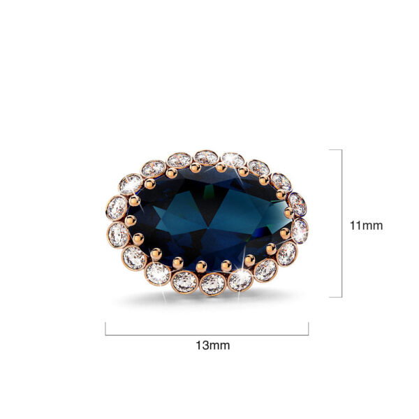 Boxed Georgina Necklace and Earrings Set Sapphire Embellished with SWAROVSKI® Crystals - Image 6