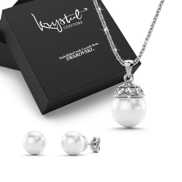 Boxed Bridal Necklace and Earrings Set Embellished with SWAROVSKI® Crystals