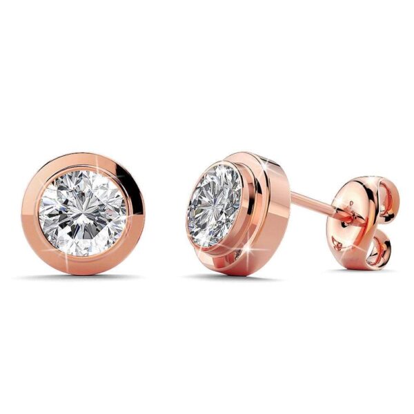 Boxed Rose Mount Rose Gold Set Embellished with SWAROVSKI® Crystals - Image 2