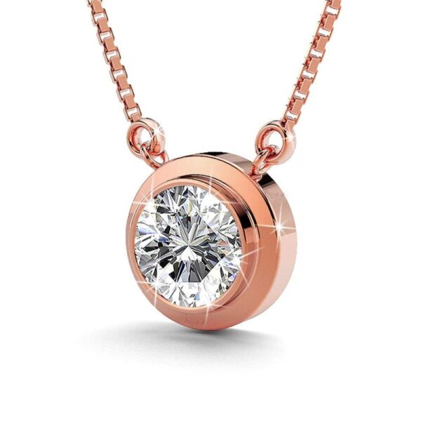 Boxed Rose Mount Rose Gold Set Embellished with SWAROVSKI® Crystals - Image 3