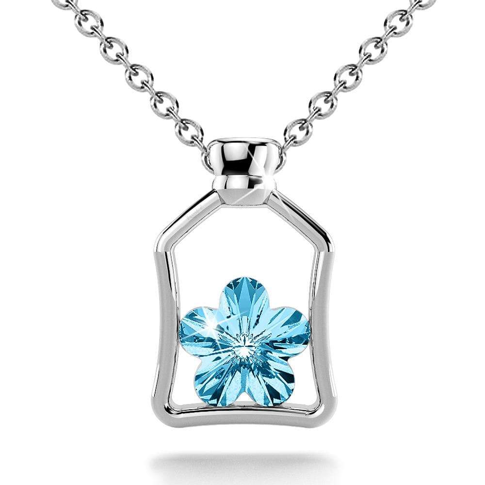 Cutie Star Necklace Embellished with Blue SWAROVSKI® Crystals