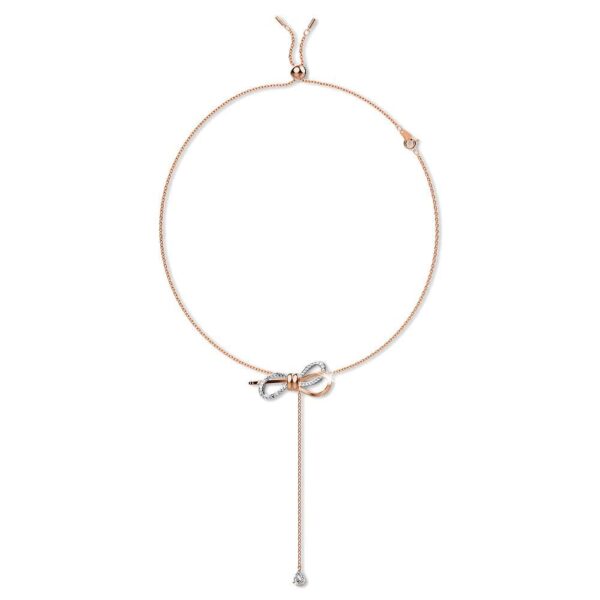 Eternal Knot Slider Bracelet Embellished with SWAROVSKI® Crystals in Dual Tone Gold - Image 2