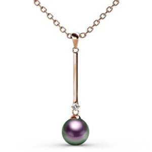 Magnificent Pearl Drop Necklace Embellished with Swarovski® Crystal Iridescent Purple Pearls