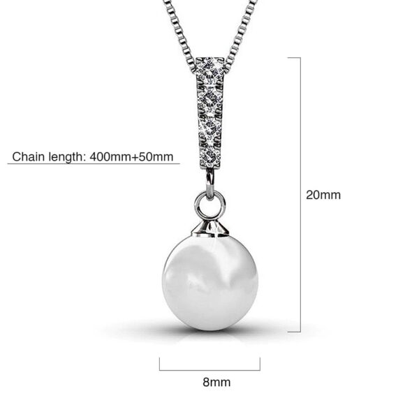 Lustrous Pendant Necklace Embellished with SWAROVSKI® Crystals - Image 4