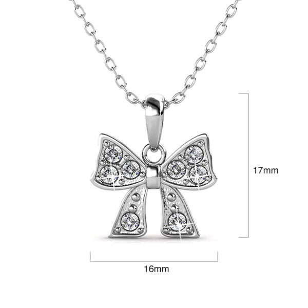 Ribbon Tie Necklace Embellished with SWAROVSKI® Crystals - Image 5