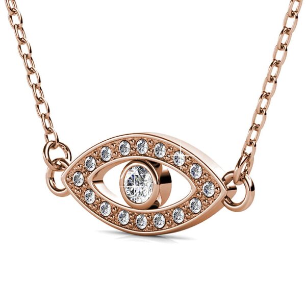 Rose Gold Eye On You Pendant Necklace Embellished with Crystals from SWAROVSKI® - Image 2