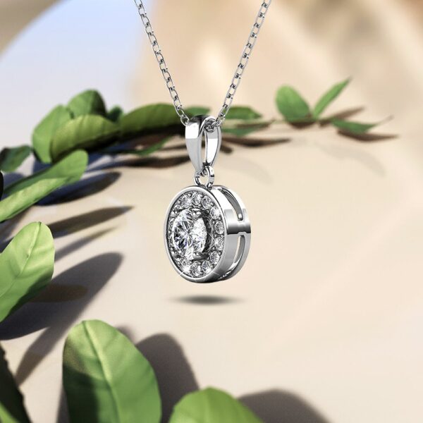 Queen of Sparkle Pendant Necklace in White Gold Embellished with Crystals from SWAROVSKI® - Image 3