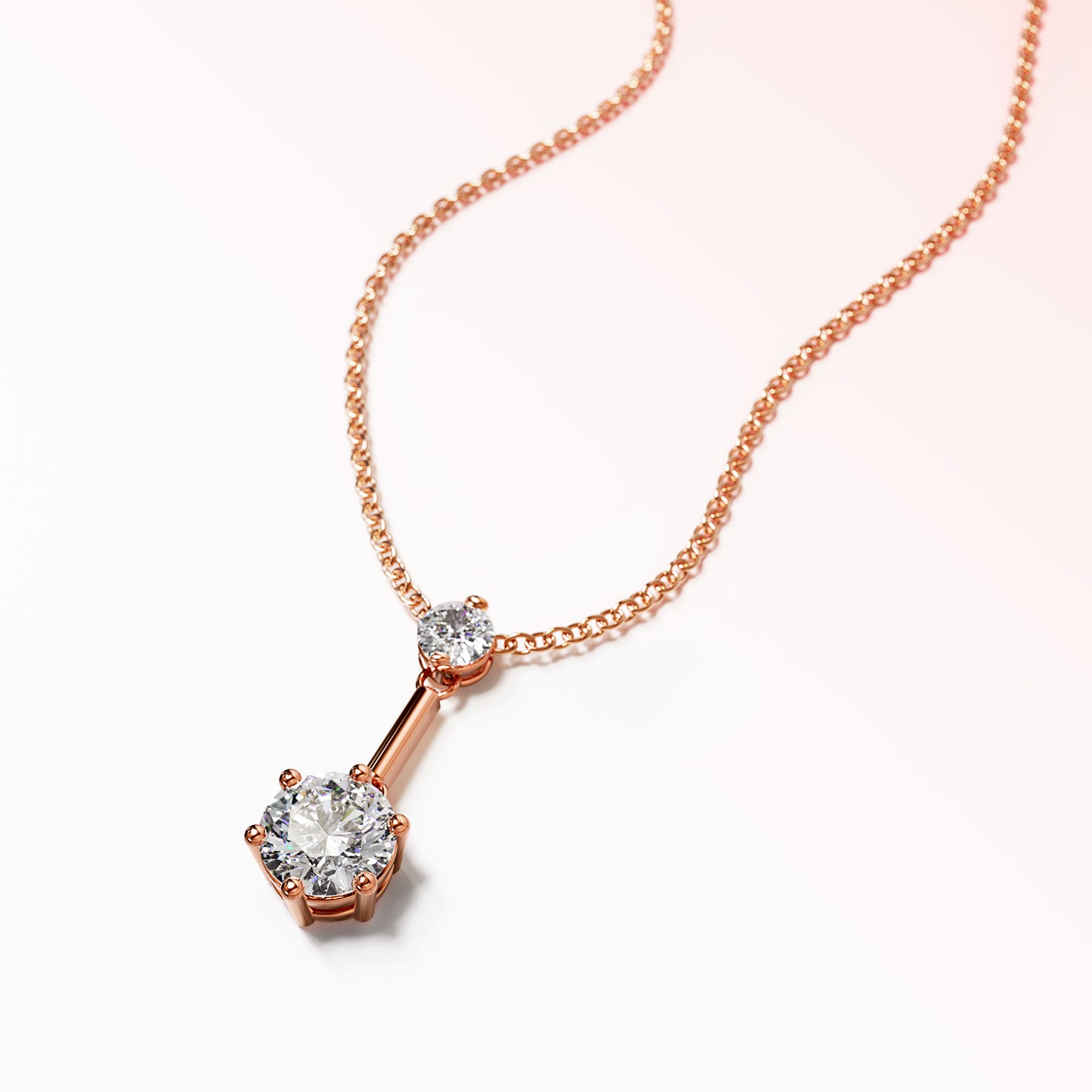 Divine Crystal Long Pendant Necklace in Rose Gold Embellished with Crystals from SWAROVSKI® - Image 3