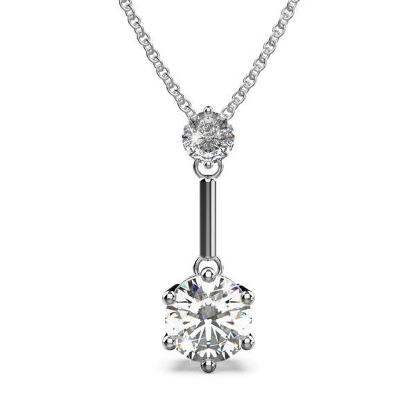 Divine Crystal Long Pendant Necklace in White Gold Embellished with Crystals from SWAROVSKI®