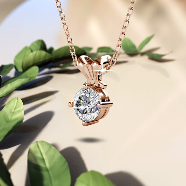 Treasure Bling Pendant Necklace in Rose Gold Embellished with Crystals from SWAROVSKI® - Image 3