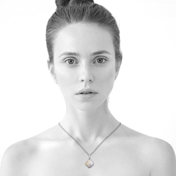 White Gold Milkyway Necklace Embellished with SWAROVSKI® Crystals - Image 4