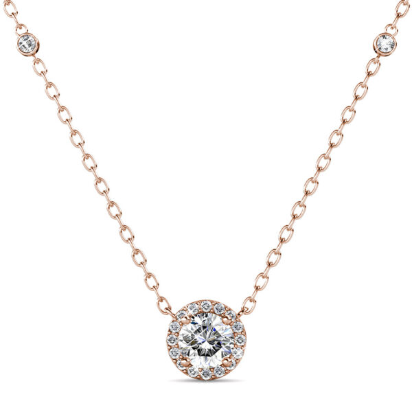 Sacred Circle Necklace Embellished with Crystals from SWAROVSKI® in Rose Gold