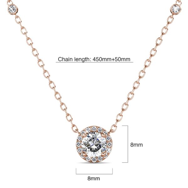 Sacred Circle Necklace Embellished with Crystals from SWAROVSKI® in Rose Gold - Image 6