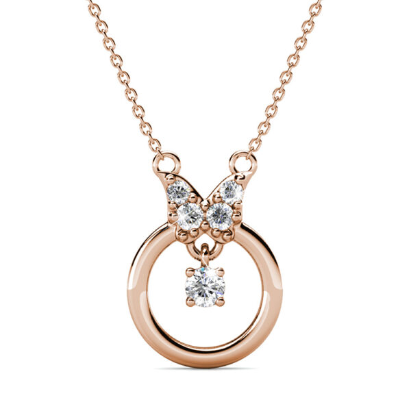 A Thousand Butterfly Necklace Embellished with Crystals from SWAROVSKI® in Rose Gold