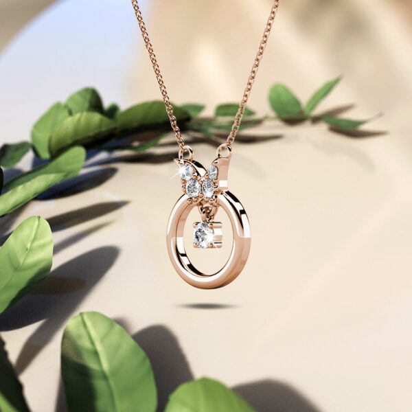 A Thousand Butterfly Necklace Embellished with Crystals from SWAROVSKI® in Rose Gold - Image 4