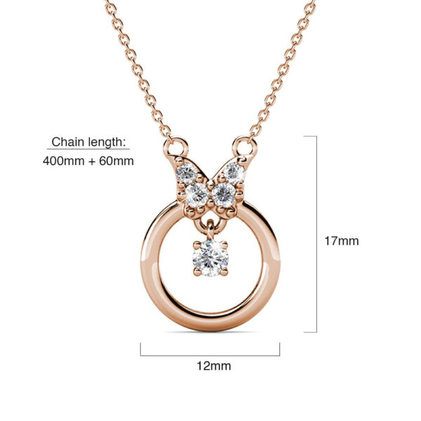A Thousand Butterfly Necklace Embellished with Crystals from SWAROVSKI® in Rose Gold - Image 6