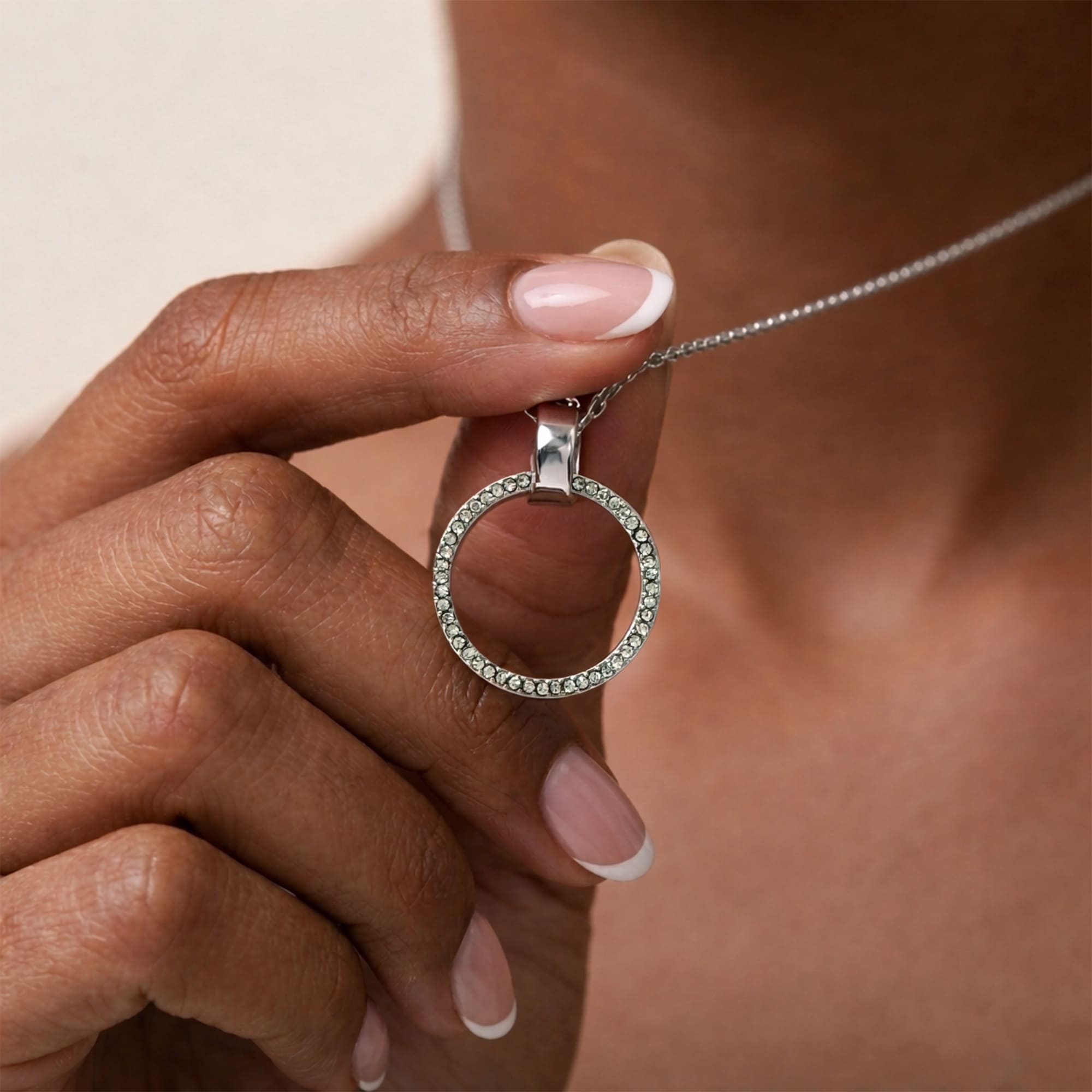 Orbit of Charm Necklace Embellished with SWAROVSKI® Crystal in White Gold - Image 7