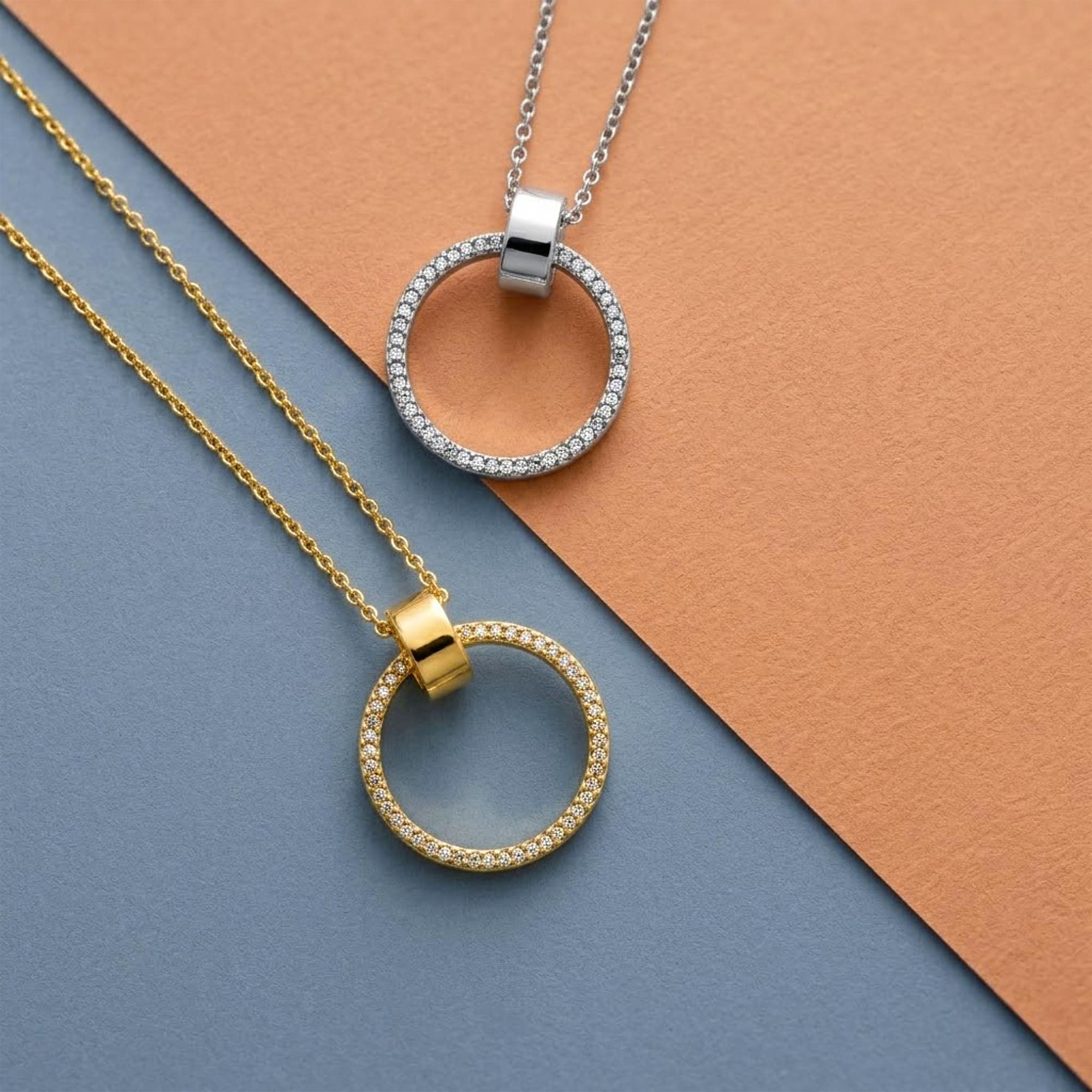 Orbit of Charm Necklace Embellished with SWAROVSKI® Crystal in White Gold - Image 12