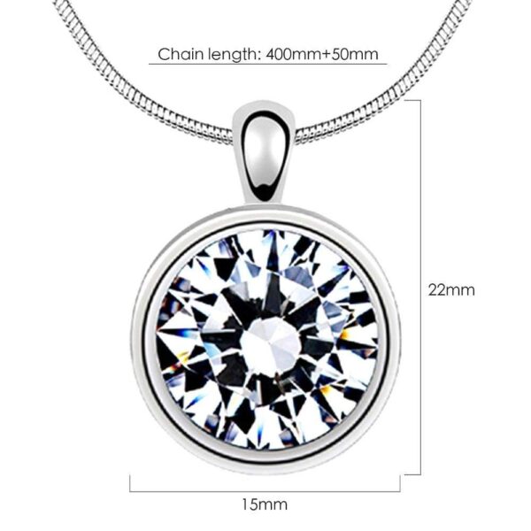 Solo Bezel Krystal Necklace Embellished with SWAROVSKI® Crystals - Image 2