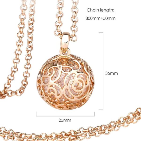 Spherical Long Necklace Embellished with SWAROVSKI® Crystals - Image 3