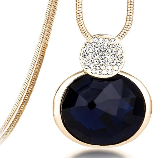 Dress Me Up Long Necklace Sapphire Embellished with SWAROVSKI® Crystals