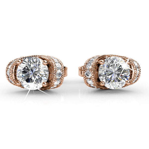 Boxed Set Of Tiara Earrings Embellished with SWAROVSKI® Crystals - Image 4