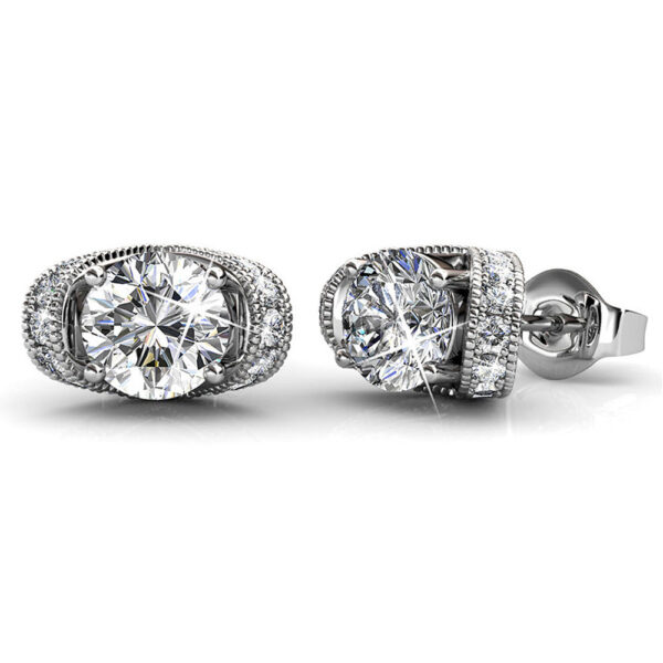 Boxed Set Of Tiara Earrings Embellished with SWAROVSKI® Crystals - Image 5