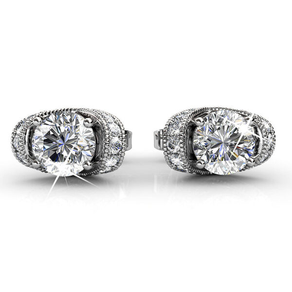 Boxed Set Of Tiara Earrings Embellished with SWAROVSKI® Crystals - Image 7