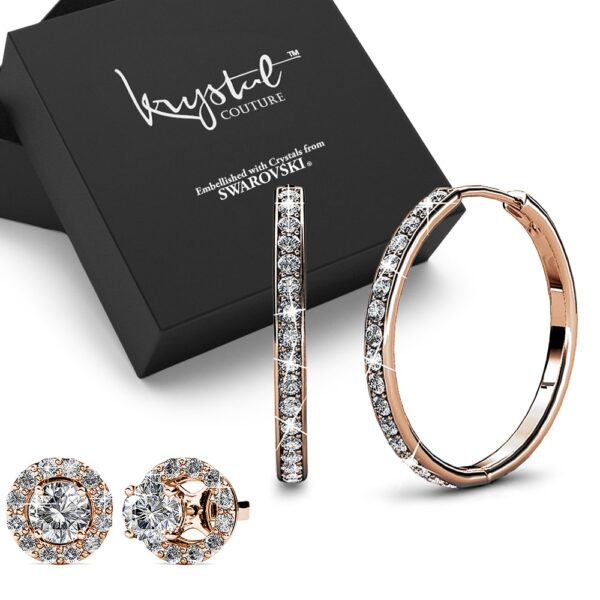 Boxed Monarch Earrings Set Embellished with SWAROVSKI® Crystals