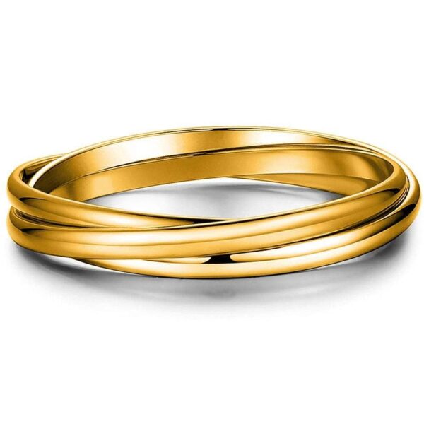 Boxed Angel Textured Earrings And Bangle Set In Gold - Image 3