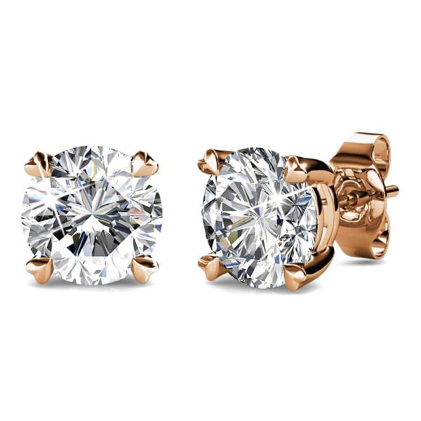 Boxed 2 Pairs Solitaire Studs Earrings Set Embellished with SWAROVSKI® Crystals - Image 3