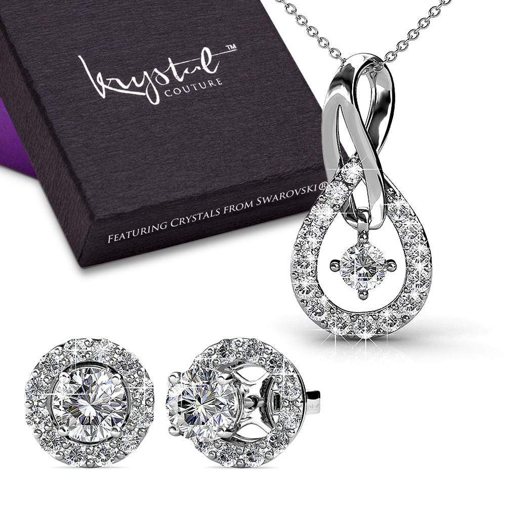 Boxed Monarch Necklace And Earrings Embellished with SWAROVSKI® Crystals