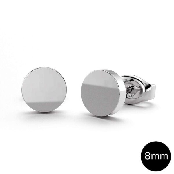Boxed 3 Pairs Simplicity Stud Earrings Set White Gold - Image 2