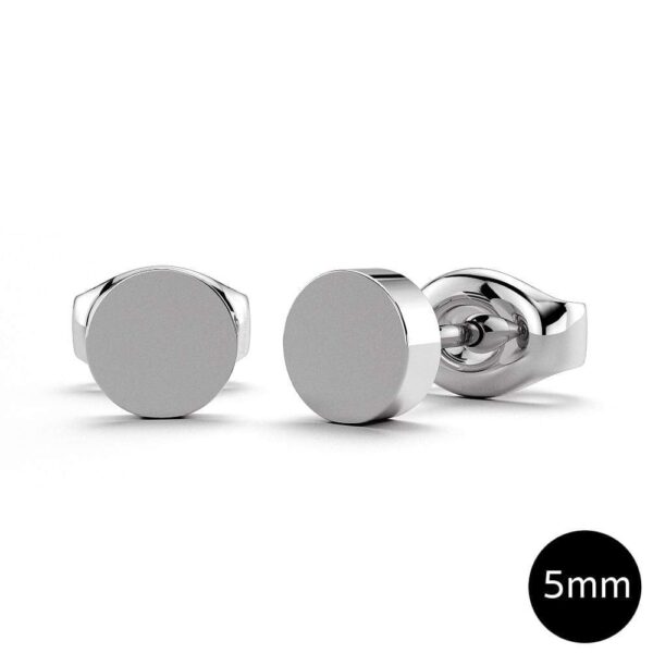 Boxed 3 Pairs Simplicity Stud Earrings Set White Gold - Image 3