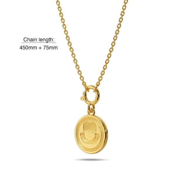Smiley Charm Gold Necklace - Image 4