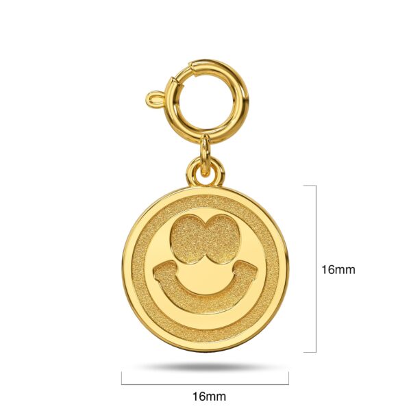Smiley Charm Gold Necklace - Image 5