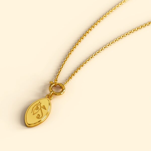 Eye of Horus Gold Charm Necklace - Image 2