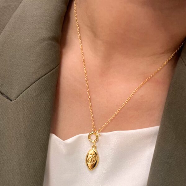 Eye of Horus Gold Charm Necklace - Image 3