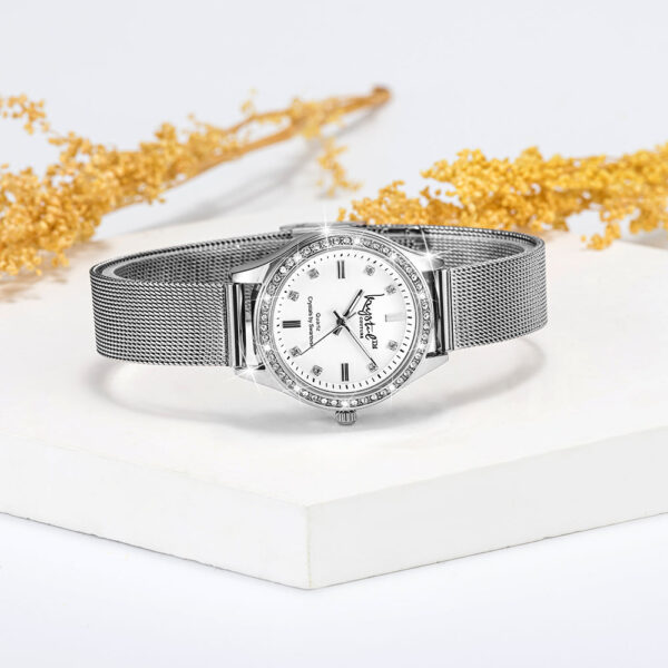 Sensational Lux White Gold Watch Embellished With SWAROVSKI¬Ã† Crystals - Image 4
