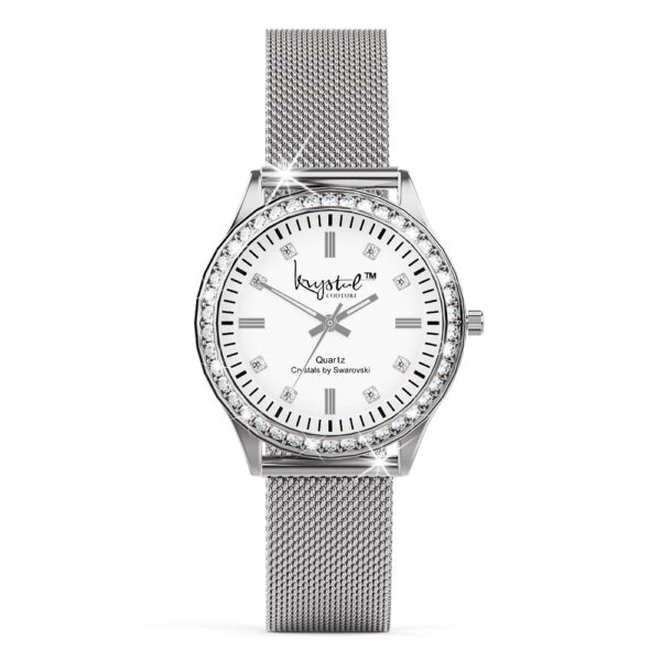 Sensational Lux White Gold Watch Embellished With SWAROVSKI¬Ã† Crystals - Image 3